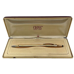 Cross Personalized Engraving Gold Ballpen 5 Years S.A Foote 1/20 Pen w/ Case